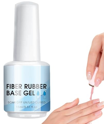 Gel Reparador Reconstructor de Uñas Base Gel Reparadora Con Fibra Para | 15ml Secado Rápido Accesorios de Manicura para Salón Viaje Hogar