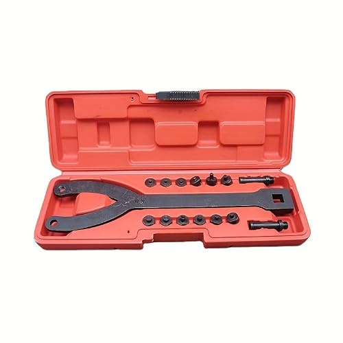 Mautopily Universal Nockenwellenrad Gegenhalter verstellbar, Riemenscheiben Schlüssel & Kurbelwellen Arretierung 15-TLG, Gegenhalter Satz mit 7 Wechsel-Pins (3,5-10mm) für KFZ Diagnose