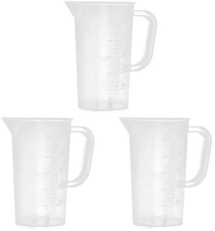 SAFIGLE Jarra Medidora de Plástico Transparente 100 Ml 3 Piezas con Escala para Cocina y Repostería Vaso Medidor Fácil de Limpiar y Verter Uso Doméstico y Laboratorio
