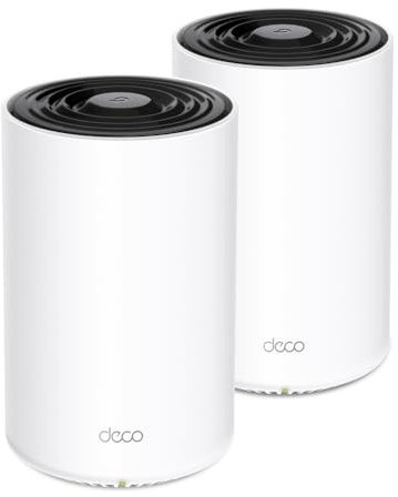 TP-Link Mesh Wifi WLAN Deco PX10 Powerline, Wi-Fi6 Dual-Band AX1500+ AV1000,3 Gigabit-portar, Räckvidd upp till 530m², perfekt för stora miljöer och tjocka väggar, AI-hanterad, WPA3,3 st