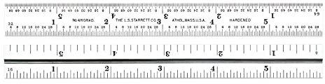 Starrett cb33j-4r Klinge für Junior Kombinationswinkel, Satin Chrom Finish, 4R, 15,2 cm Klinge Länge