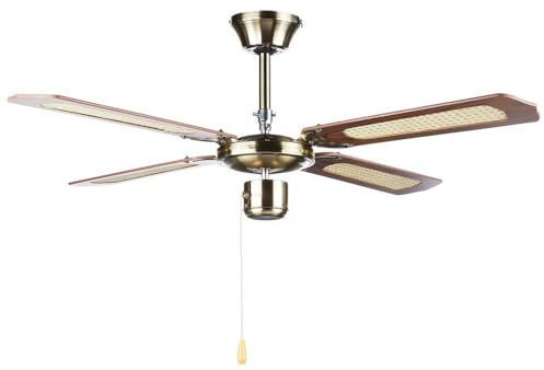 Orbegozo CF 01105 M - Ventilador de techo, 50 W de potencia, diámetro de 105 cm, 4 palas reversibles y 3 velocidades, Madera