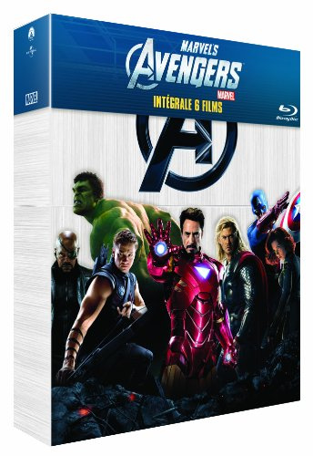 Intégrale Marvel : Avengers + Iron Man + Iron Man 2 + L'incroyable Hulk + Thor + Captain America [Blu-ray]