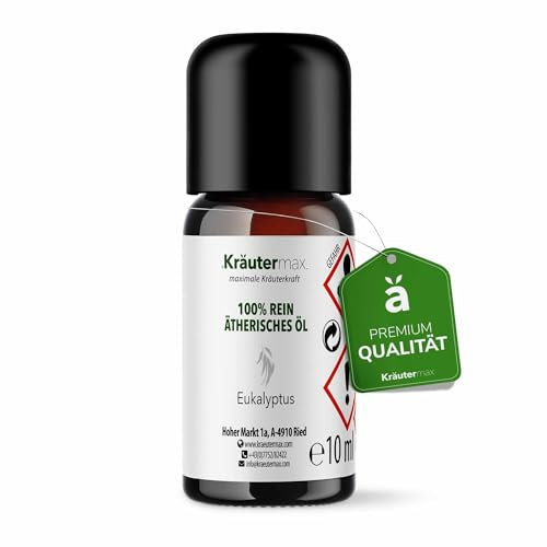 Kräuter Max Ätherisch 100% Naturrein Eukalyptus Ätherisches Öl 1 x 10 ml