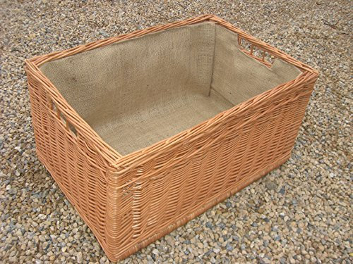 Holzkorb mit Jute, extra stabil