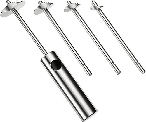 Lurch 220295 Gemüsetwister Veggie Drill, Griff mit Vier Bohraufsätzen in verschiedenen Größen, Edelstahl