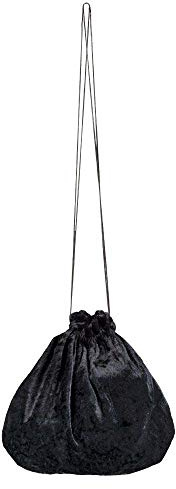 Sac à main en tissu velours (27 cm), noir