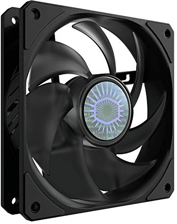 Cooler Master SickleFlow 120 Black Case & Cooling Fan - Improved Air Balance Blades, 62 CFM, 2.5 mmH2O, 8 to 27 dBA - Black