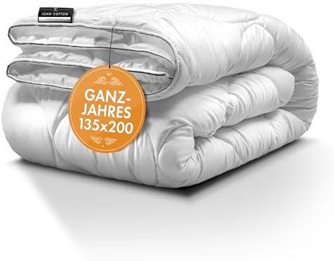 John Cotton PerfectMatch Bettdecke 135x200 - Elegant & Atmungsaktive Steppdecke für Allergiker | Oeko-Test Zertifiziert Bettdecken | Microfaser Ganzjahresdecke, Schlafdecke, Decke 135 x 200, Oberbett