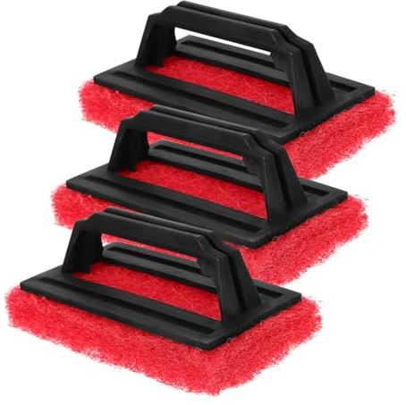 TEHAUX Set 3 Pezzi Spazzole per Rimozione Inchiostro Serigrafia in Pp e Spugna, Compatte Angoli Arrotondati, per Grafica e Stampa a Mano