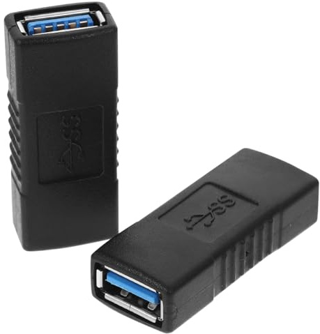 Uonlytech Adattatore Usb Femmina-Femmina 3.0 Estensione Alta Velocità 1.73X0.71X0.39 Pollici Connettore Usb Per Backup E Multi Dispositivo Connessione Stabile