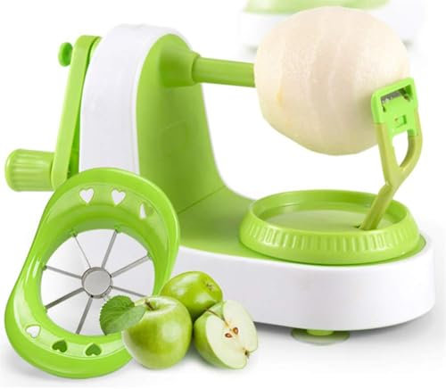 Pelapatate per mele, pelapatate multi-funzione, verdure, sbucciatore di frutta,peeling macchina rapida impostazione manuale con 8 lame