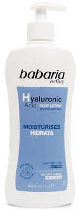Babaria - Crema Corpo Con Acido Ialuronico | Body Milk 400ml | Crema Con Acido Ialuronico | Crema Idratante Uomo E Donna | Crema Corpo