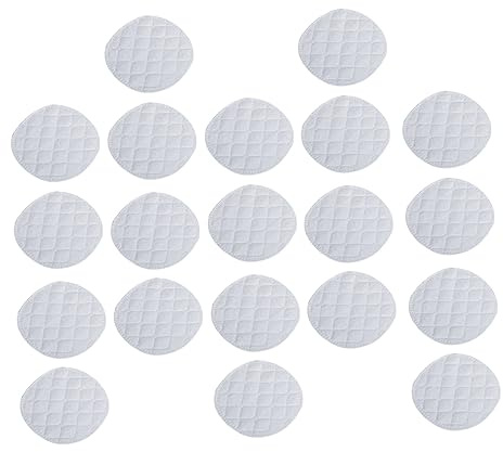 Toyvian 20 Coppette Assorbilatte in Cotone Traspirante Riutilizzabili per Donne Dopo Parto Protezione Confortevole per Allattamento