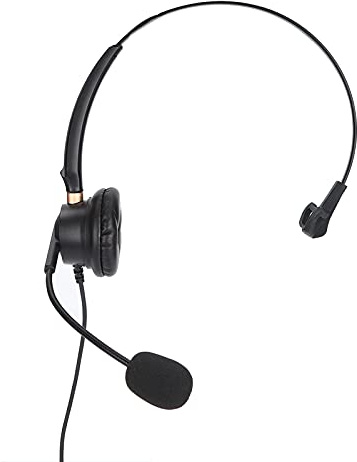 MNYTDPOCF Cuffia telefonica H600 3.5, cuffia business mono con jack da 3,5 mm con microfono, microfono con cancellazione del rumore, archetto regolabile per smartphone tablet PC ufficio