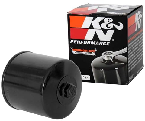 K&N Powersports Ölfilter - Patrone 77x90mm kompatibel mit BMW (KN-163), Rot | kompatibel mit BMW (KN-163)