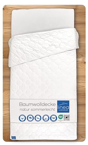 linea by böhmerwald - Nature - Baumwolldecke sommerleicht, 200x200, 100% Baumwolle, Allergiker geeignet, waschbar bis 60°C, in Deutschland produziert