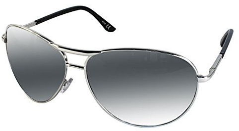 CHICNET Hochwertige Sonnenbrille Unisex Pilotenbrille Pornobrille Spiegelbrille Perlglanz verspiegelt 400UV silber