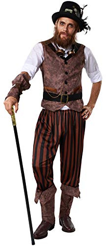 dressforfun 900491 - Herrenkostüm Steampunk Abenteuerer, Outfit in einer recht abenteuerlichen Kombination (S | Nr. 302335)