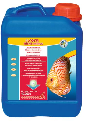sera Nitrit-Minus 5.000 ml | Nitritentferner für Aquarium | Soforthilfe bei Nitritpeak | Nitrit bis 1,5 mg/l reduzieren | Sicher für Fische, Wirbellose & Pflanzen