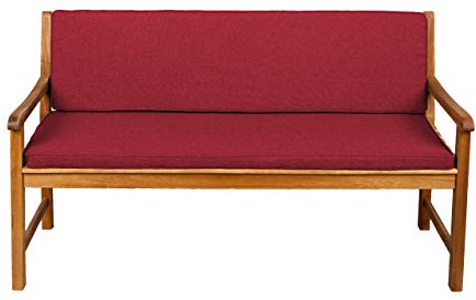 Gutekissen® Bankauflage Terrassen-Rasenbank oder Schaukel Gartenmöbel FK5 (160x40x50, Rot)