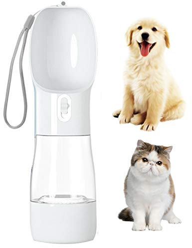 PJDDP Bouteille d'eau Chien pour La Marche, Biberons Et Nourriture pour Chien Voyage Portable, Pet Fontaine d'eau Tasse d'eau, Étanche en Plein Air Animaux Feeder Distributeur d'eau pour Chiens,Gris