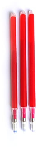 Ersatzminen Tintenroller Basic Nachfüllminen Für Radierbare Kugelschreiber, Sehr Gut Gefüllte Minen, Stift Radierbar, Strichstärke 0,7 mm 3 Stück: Rosérot