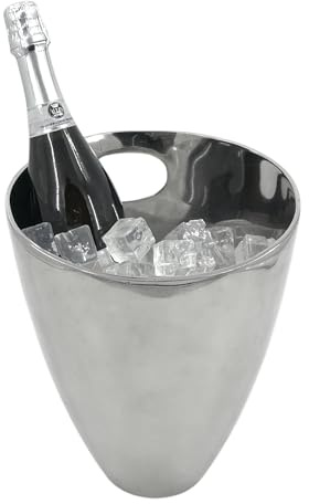 Deluxe 5.5 Litre Shiny Tapered Large Champagne Prosecco Antique Vintage Royal Ice Bucket Cooler