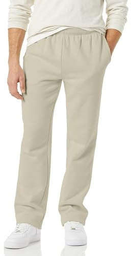 Amazon Essentials Fleece-sweatpants för män (finns i stora och långa), benvit, Large