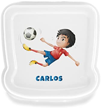 SAQUITOMAGICO Sandwichera Personalizada Infantil con Nombre o Texto – Fiambrera Resistente para Almuerzo y Merienda – Diferentes Diseños a Elegir – Apta para Lavavajillas – Impresión UV Duradera