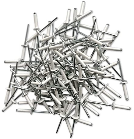 Générique - RIVETS ALU TIGE ACIER ECLATEURS BLANCS de 4 x 20 PLAQUES D'IMMATRICULATION