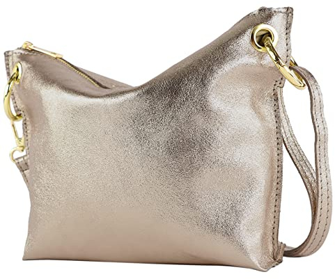 modamoda de T243 Damen Leder Umhängetasche Schultertasche handmade in Italy
