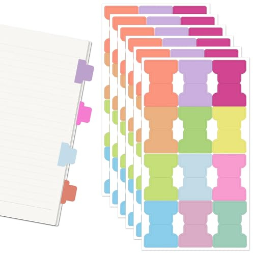 72pcs Sticky Index Tabs Writable Sticky Notes Flags Paper Sticky Tabs Blank Planner Stickers Double Sided Annotation Tabs 12Colours Page Markers Book Tabs for Labeling Classification Planning