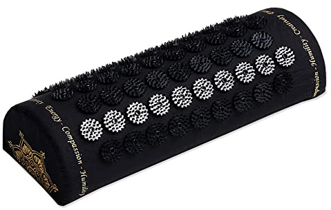 ShaktiMat Classic Acupressure Neck Pillow, Level 1 in Shakti Black, 2,370 Signature Spikes That Massage Muscles, Aid Sleep & Unlock Inner Tension | Similar to Acupuncture, No Needles Required