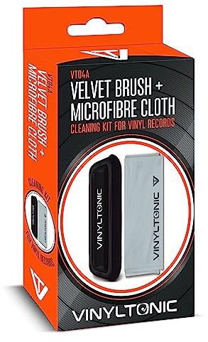 Vinyl Tonic Vinyl Record Cleaning Kit - Velvet Brush And Microfibre Cloth
