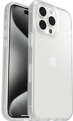 OtterBox React Hülle für iPhone 15 Pro Max, Transparent | Stoßfest, sturzsicher, ultraschlank, Schützende Hülle, Getestet nach Militärstandard