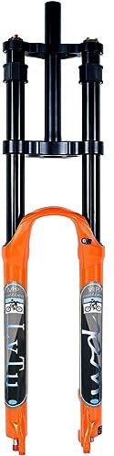Kcolic Mountainbike Federgabel 26 27,5 29 Zoll Federweg 160 mm Air MTB-Gabel Zugstufenverstellung Doppelschulter mit Lockout Funktion Fahrrad-Stoßdämpfer A,27.5