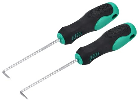 M METERXITY 2 Pack O-Ring 90 Degree Pick - Oil Seal Gasket Precision Screwdriver Puller Remover, Sturdy Durable, Apply to Engine Block Cylinder Head (180mm, Blue)