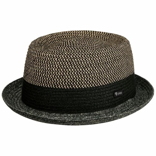 Lipodo Ennario Pork Pie Strohhut Klassischer Schnitt Made in Italy Herren Frühjahr Sommer