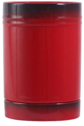 Dxcaicc Soporte para Utensilios de Cocina de cerámica para encimera de Cocina,Organizador de Almacenamiento Estable de Pintura degradada con Bandeja de Drenaje,Rojo