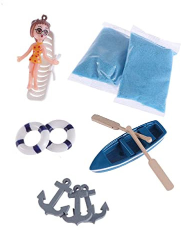 POPETPOP 25 STK Strandschmuck Für Die Gartendekoration Miniatur-strandfiguren Miniaturbausätze Mediterranes Garten-Requisite Meeresspielzeug Moosdekor Mikro Klein Bootsanblick Bambus
