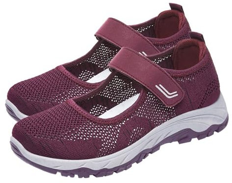 Blaue Schuhe Damen Sneaker Damen Sommer leichte weiche Sohle Flache Mund Wanderschuhe Freizeitschuhe Schuhspanner Damenschuhe (Purple, 35)