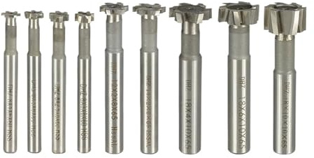 T-Nut-Fräswerkzeuge T-Nut Fräser 8-20mm HSS Schaftfräser for Metallbearbeitung Keilnut Werkzeug Wolframkarbid Schaftfräser(14x2x8x65)
