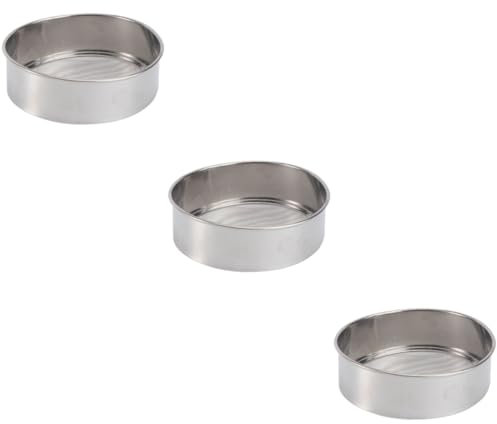 CAFIEDR 3-teiliges Handmehlsieb aus Edelstahl: Feines Backsieb