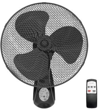 Ventilador de pared Sautar con mando Ø43cm 45W Negro