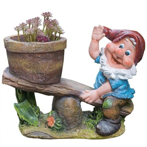 Creative Cartoon Dwarf Ornaments, Cute And Funny Flower Pot, Rural Style Home Decoration, Garden Gnome Statue