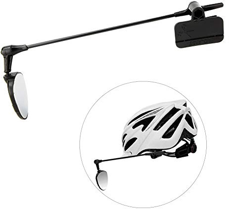 Fahrradhelm-Spiegel, Rückspiegel für Fahrrad, Fahrrad-Rückspiegel, 360-Grad-Drehung, 9,25 X 3,07 Zoll, ABS, Universell Verstellbar, Fahrrad-Rückspiegel, Helm-Rückspiegel