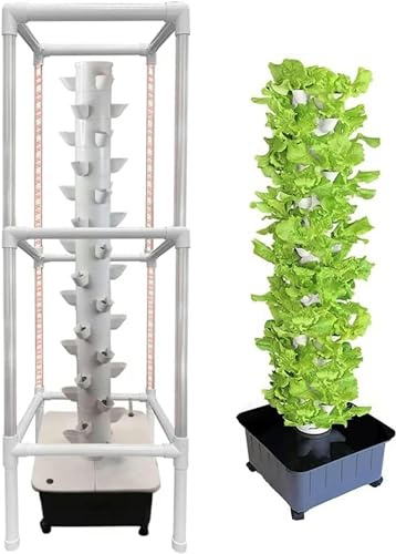 gff Hydroponic Tower Culture, inomhusodlingssystem med lampor och odlingsstöd, Wasteless Cultivation Tower, 45 Holy Aptent Cultivation Kit