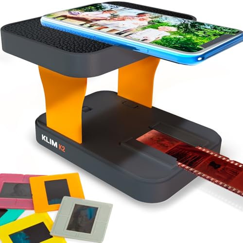 KLIM K2 Mobile Film Scanner 35mm - Scanner Positivo e Negativo per Diapositiva e Foto - Kit di Sviluppo di Pellicole a Colori da 35mm Essenziale