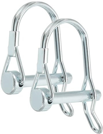 PATIKIL Perno Bloccaggio Albero con Orecchio 1/4x1-3/8, 2Pz Perno Sicurezza Perno Pto Arco Rotondo Fissaggio Filo e Orecchio per Rimorchio Agricolo Trattore Camion Barca (6x35mm)